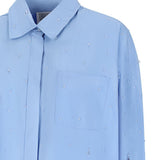 Camcia a maniche lunghe in blu 