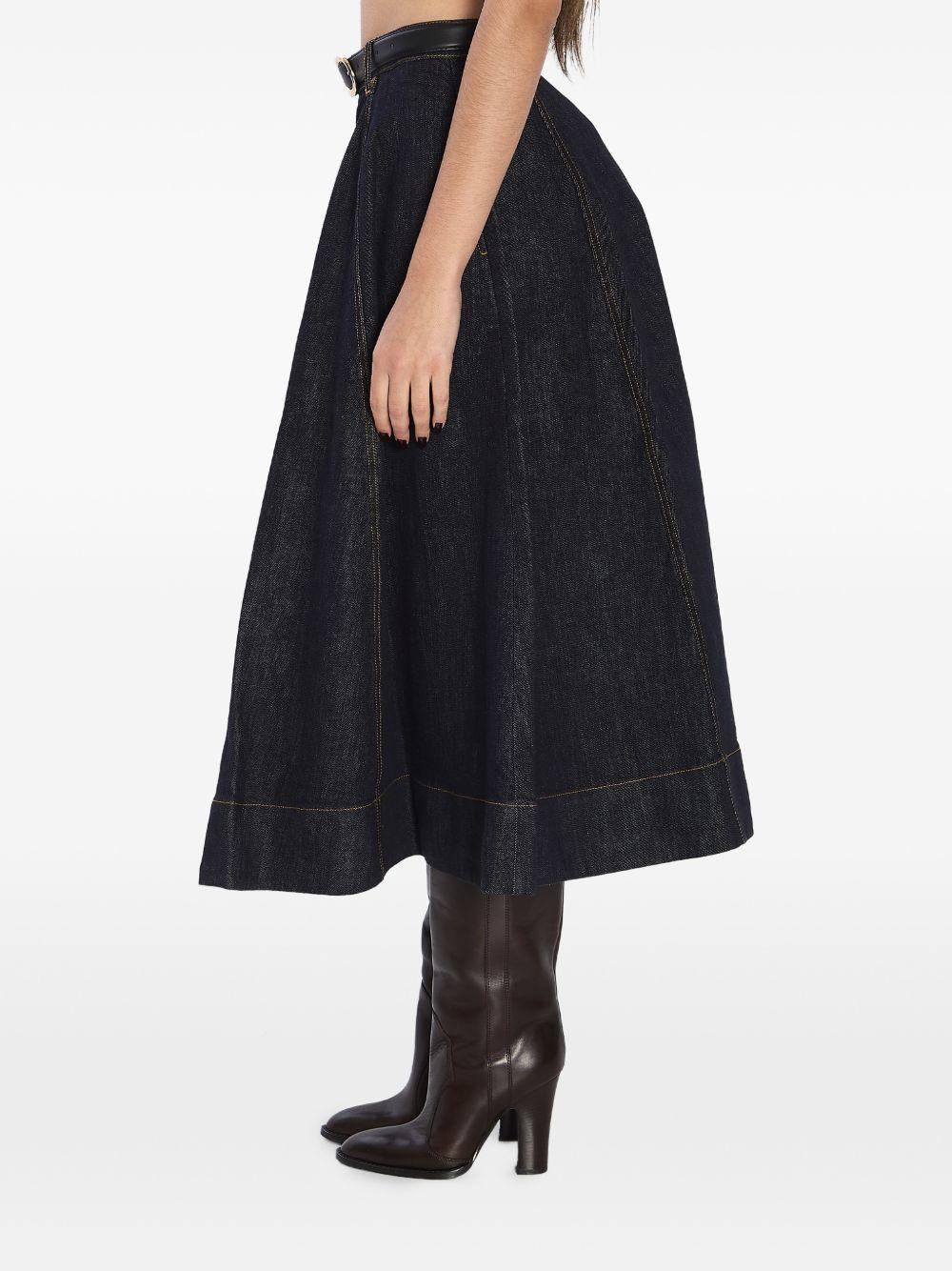 Gonna midi svasata in blu Self-Portrait - donna 