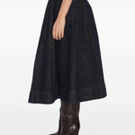 Gonna midi svasata in blu Self-Portrait - donna 