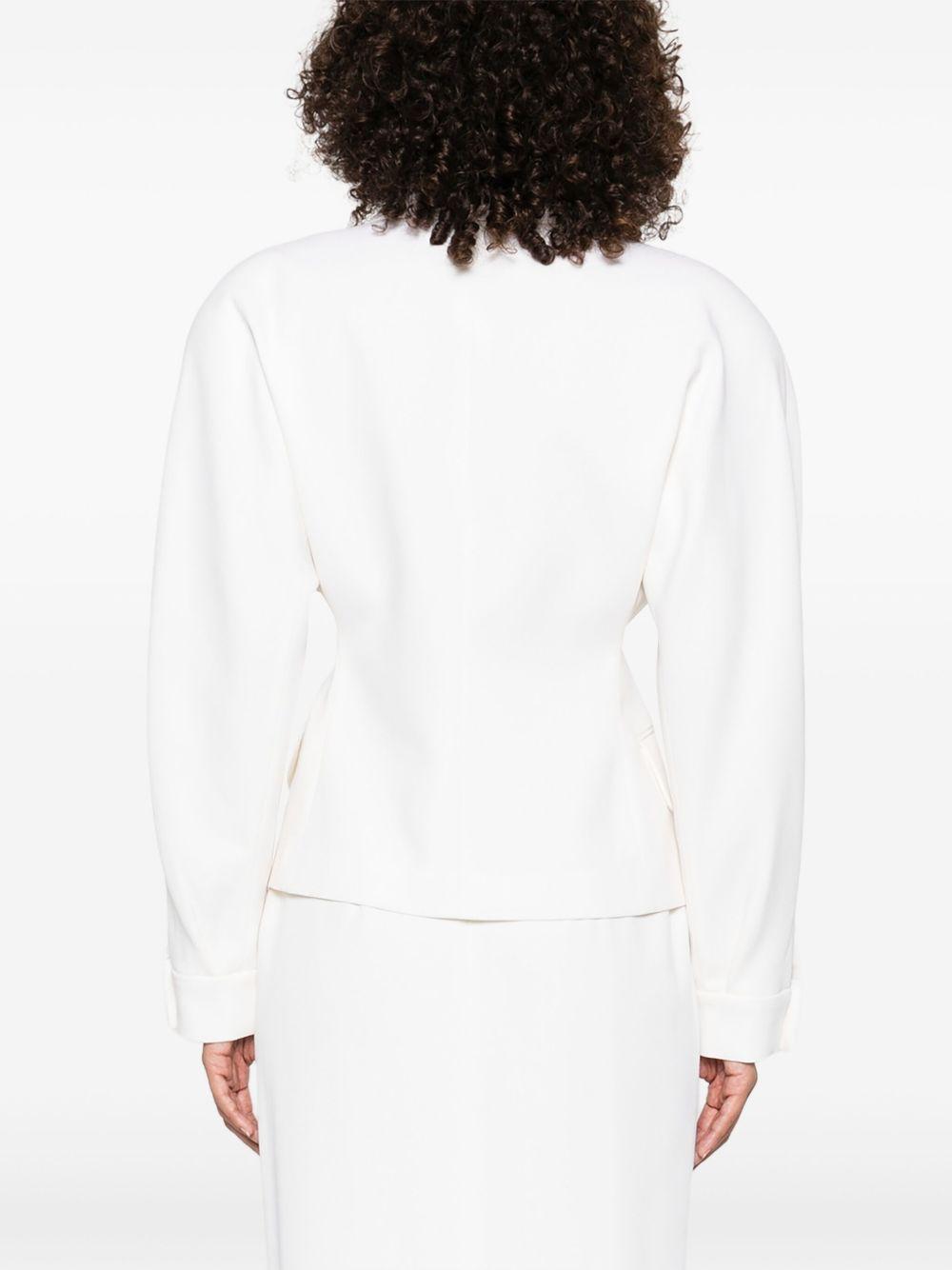 Giacca doppiopetto con decorazione in bianco Alessandra Rich - donna 