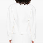 Giacca doppiopetto con decorazione in bianco Alessandra Rich - donna 
