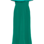 Abito lungo con scollo asimmetrico in verde Rhea Costa - donna 