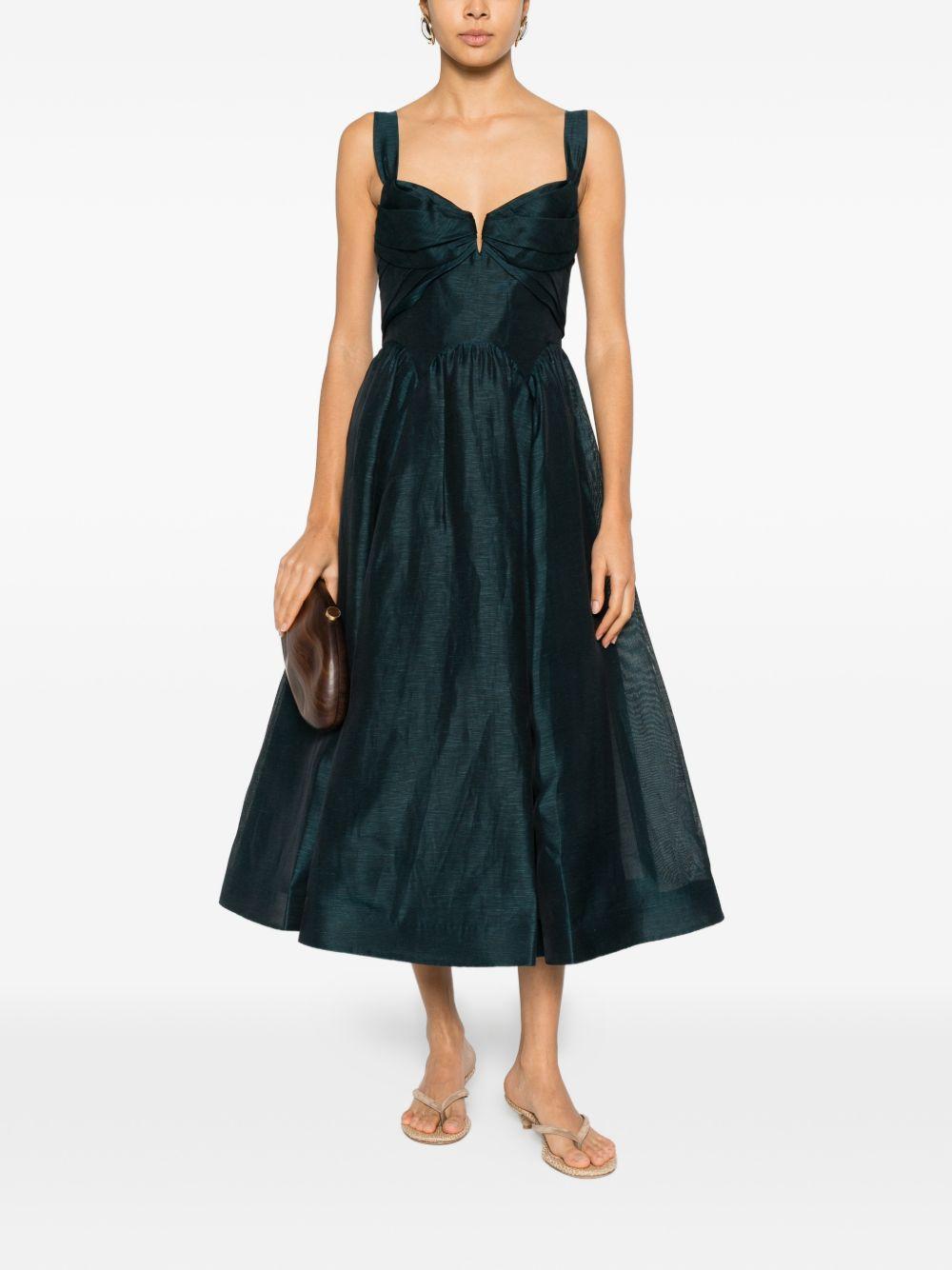Abito plissettato in blu e verde Zimmermann - donna 
