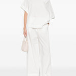 Top Issa a maniche corte in bianco Soeur - donna 