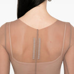 Abito maxi a pannelli temple in marrone Rick Owens - donna 