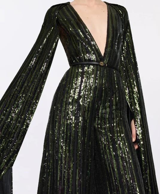 Tuta Intera Con Paillettes in nero Elie saab - donna 