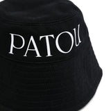 Cappello bucket con stampa in nero - donna 