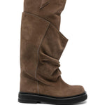 Stivali alti al ginocchio in pelle walk 35mm in marrone The attico - donna 