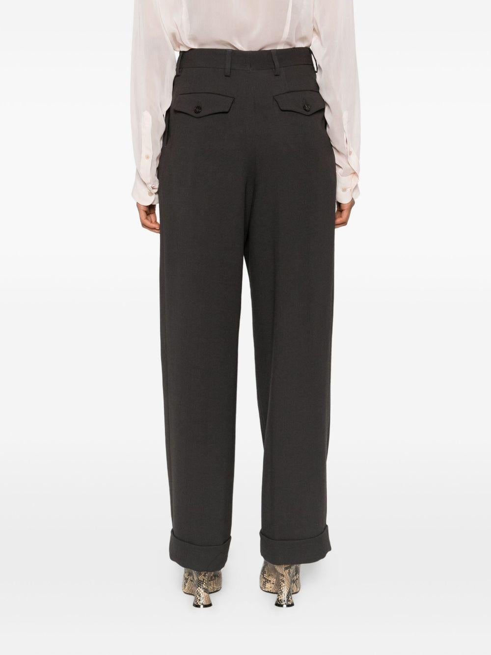 Pantalone a gamba ampia partan in grigio Dries van noten - donna 