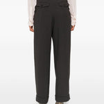 Pantalone a gamba ampia partan in grigio Dries van noten - donna 
