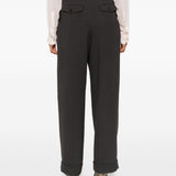 Pantalone a gamba ampia partan in grigio Dries van noten - donna 