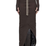 Gonna maxi regolabile in marrone Rick Owens x Moncler - donna<BR/> 