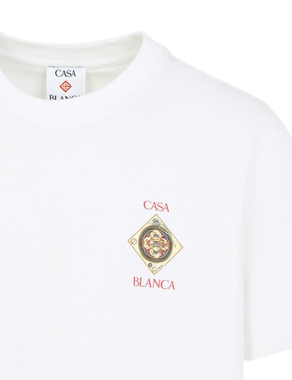 T-shirt con stampa in bianco Casablanca - uomo 