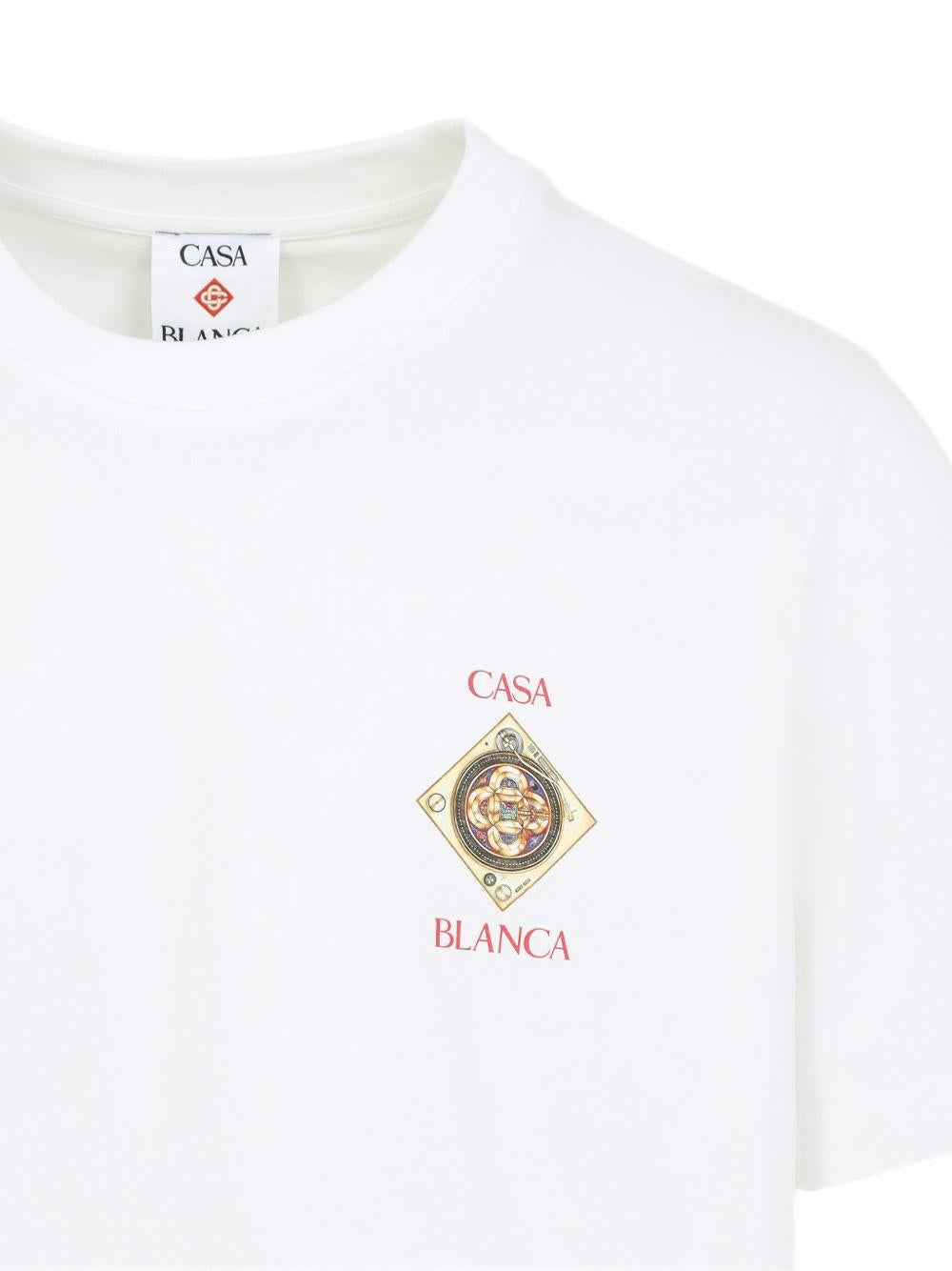 T-shirt con stampa in bianco Casablanca - uomo 