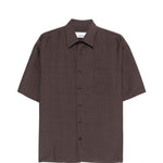 Camicia con tasca a maniche corte in marrone Costumein - uomo 