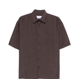 Camicia con tasca a maniche corte in marrone Costumein - uomo 