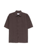 Camicia con tasca a maniche corte in marrone Costumein - uomo