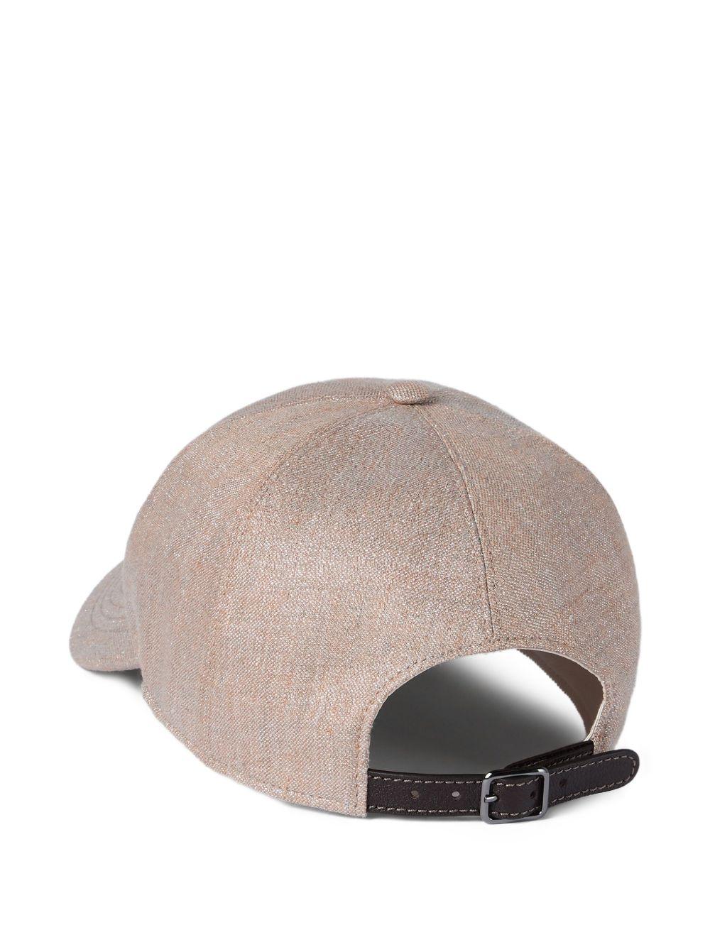 Cappello da baseball con logo in beige Brunello cucinelli - donna 