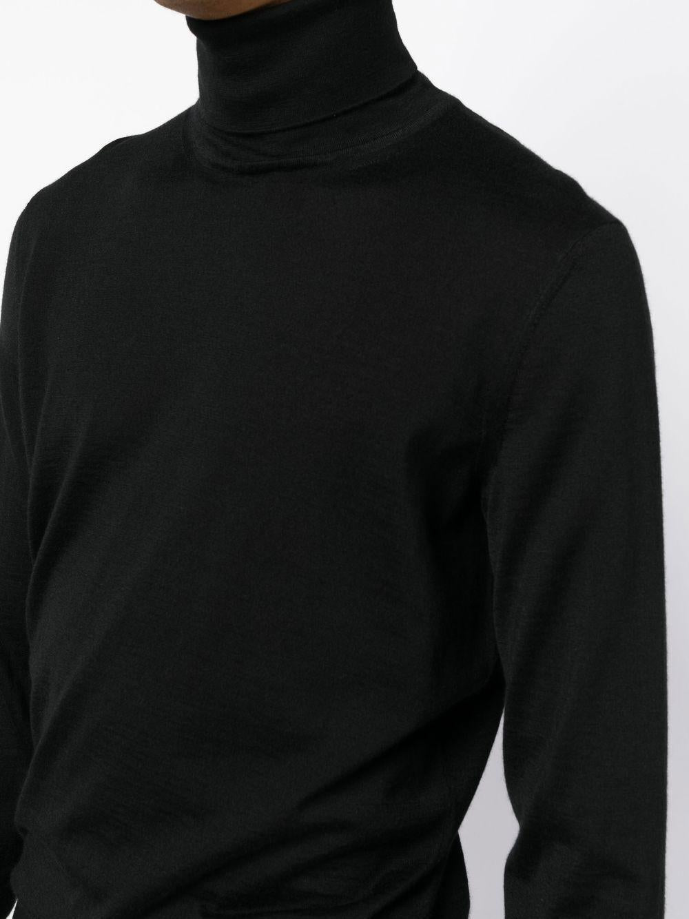 Maglione a collo alto  in nero Zegna - uomo 