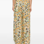 Pantaloni dritti con stampa in multicolore di Marni - donna 