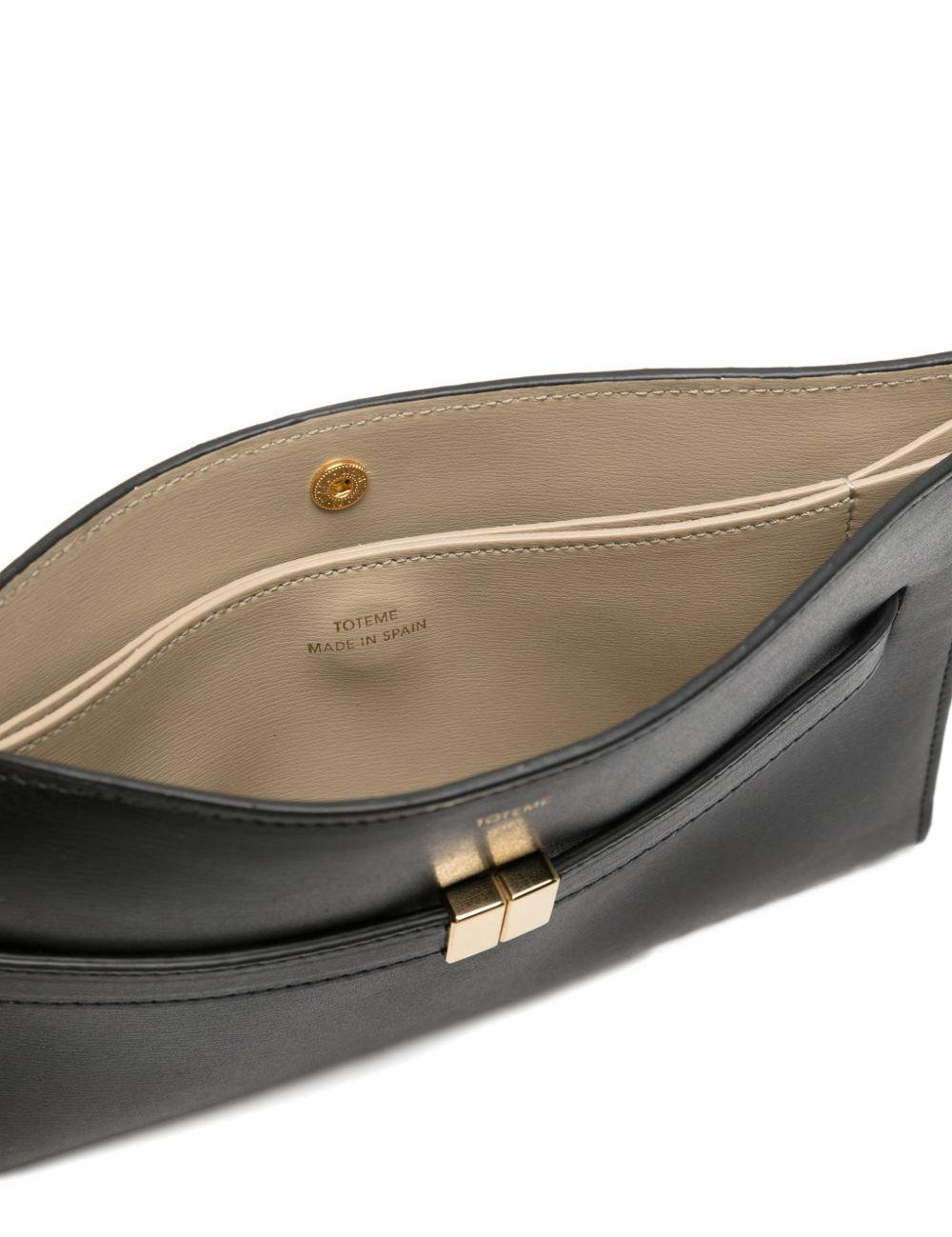 Borsa a spalla con logo in nero Toteme - donna 