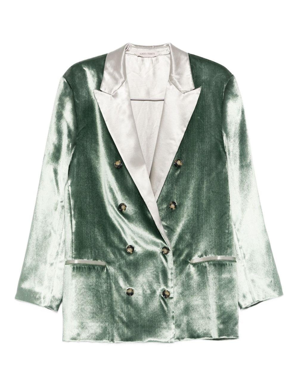 Blazer doppiopetto in verde Alberta Ferretti - donna 