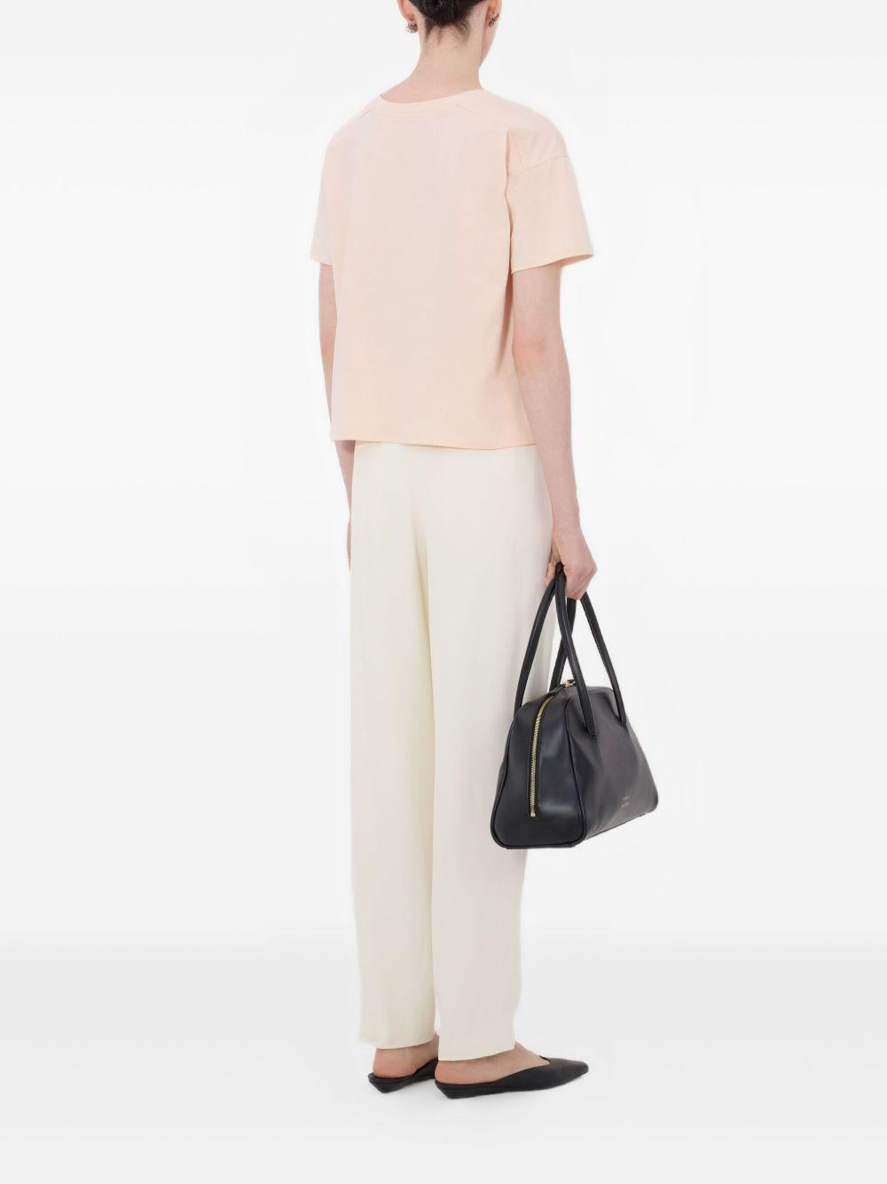 T-shirt Faaa Lds con scollo a V in rosa Loulou de saison - donna 