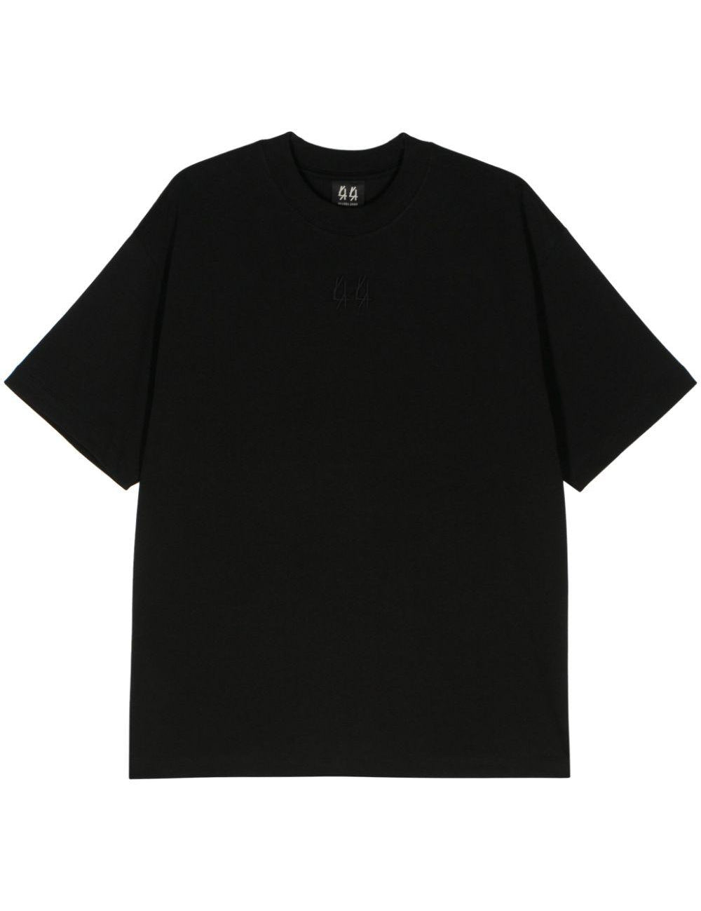 T-shirt Classic con ricamo logo in nero di 44 LABEL GROUP - uomo 