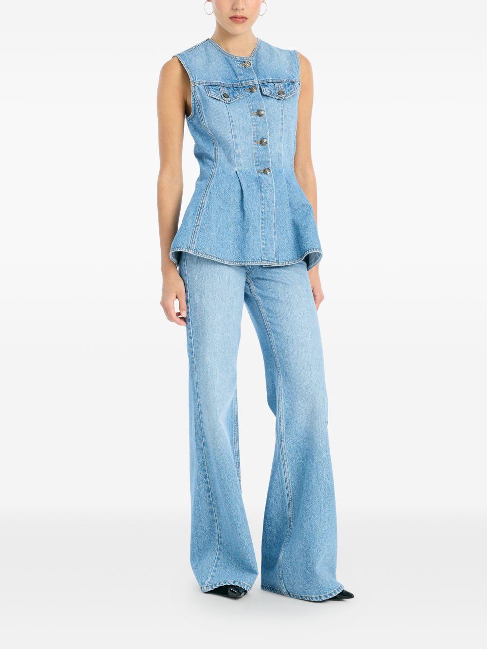 Top svasato in denim Rotate - donna 