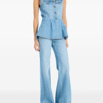 Top svasato in denim Rotate - donna 