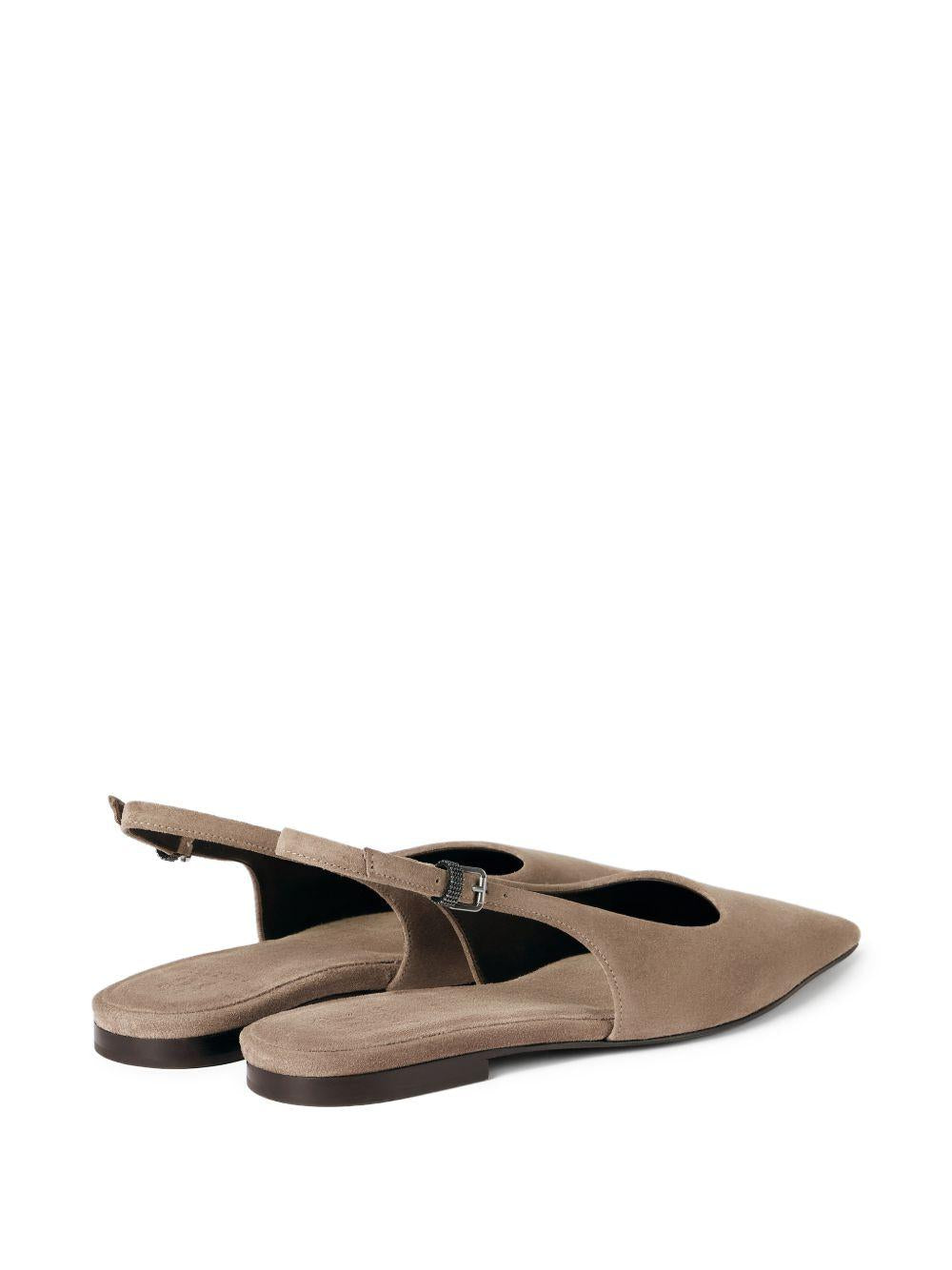 Ballerine con cinturino posteriore in marrone Brunello cucinelli - donna 