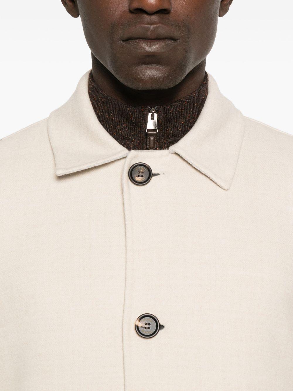 Cappotto monopetto con tasche a toppa in beige Eleventy - uomo 