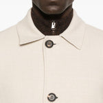 Cappotto monopetto con tasche a toppa in beige Eleventy - uomo 