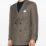 Blazer doppiopetto in verde Kiton - uomo 