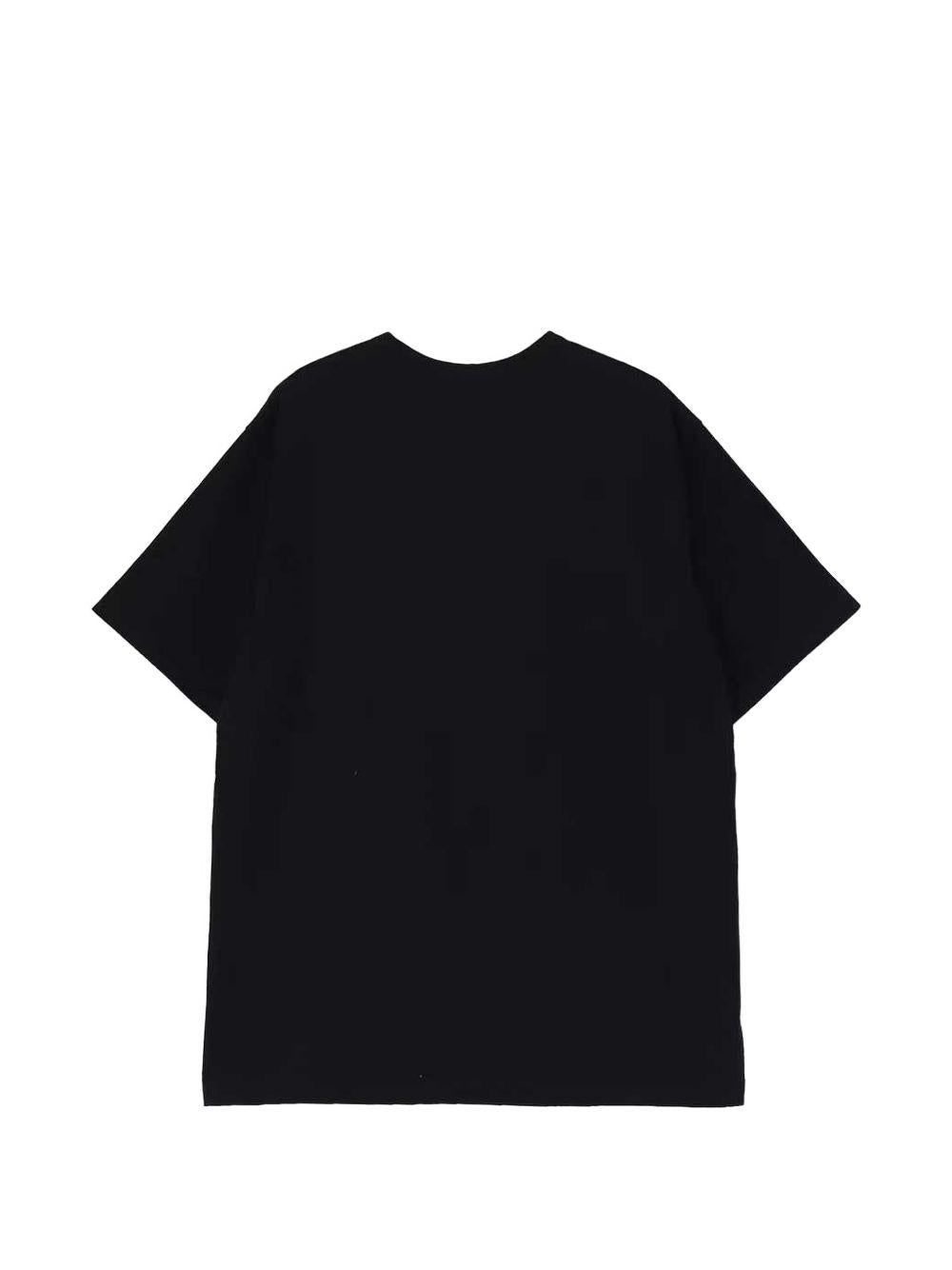 T-shirt a maniche corte in nero Yohji yamamoto - uomo 