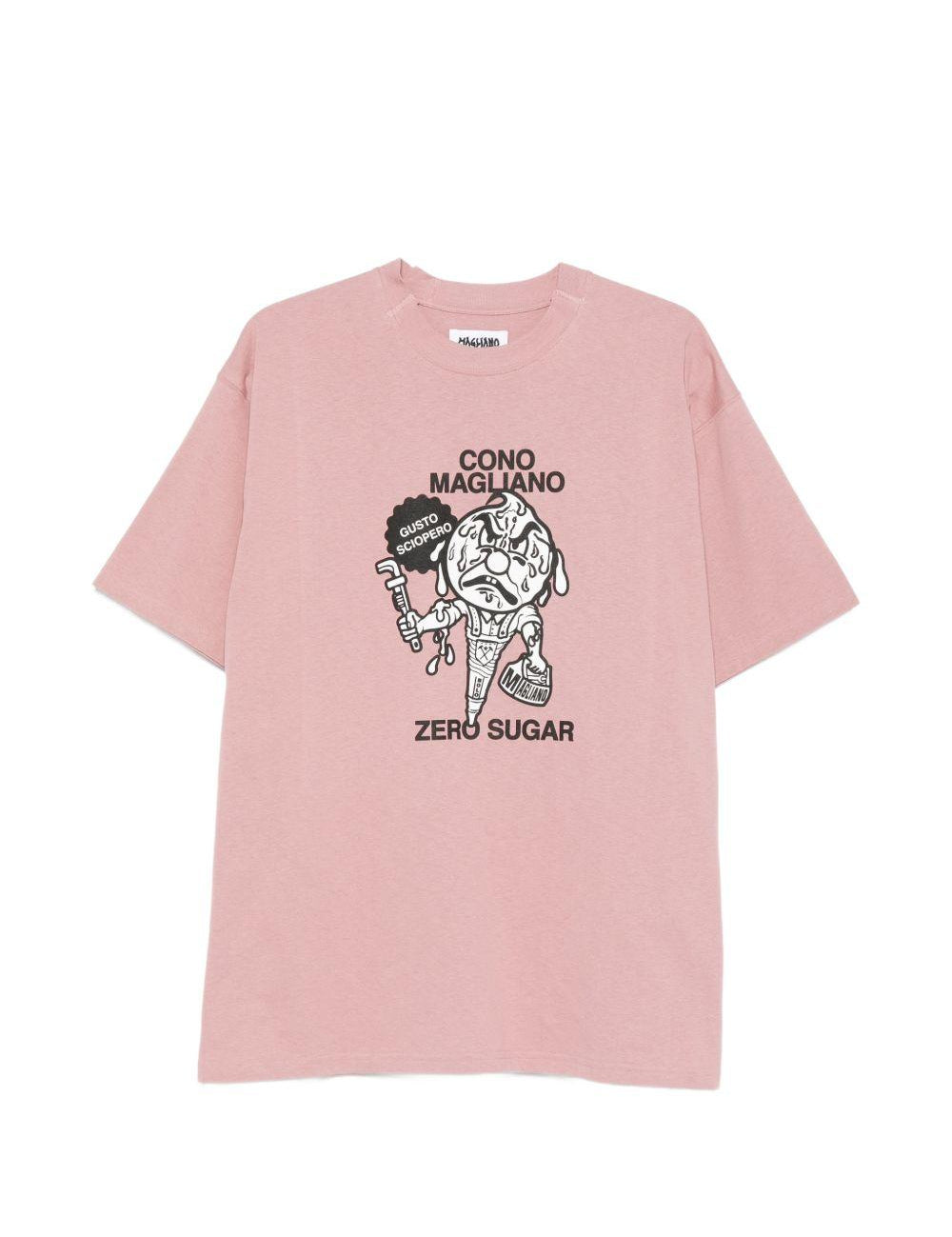 T-shirt con stampa in rosa Magliano  - uomo 