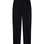 Pantaloni con risvolto e pieghe in nero Maxmara - donna 