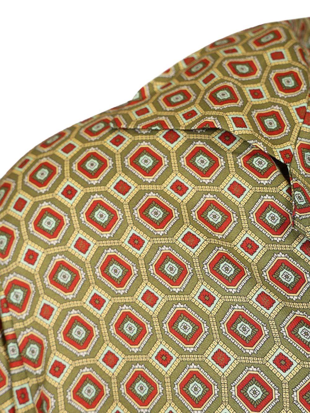 Camicia geometrica in verde Drole de monsieur - uomo 