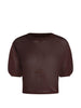 Top crop papavero in nero Antonelli - donna