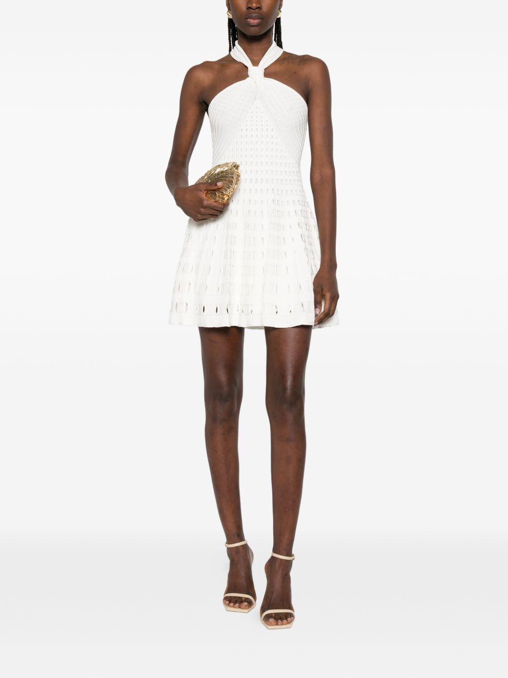 Abito corto con scollo all'americana in bianco Simkhai - donna 