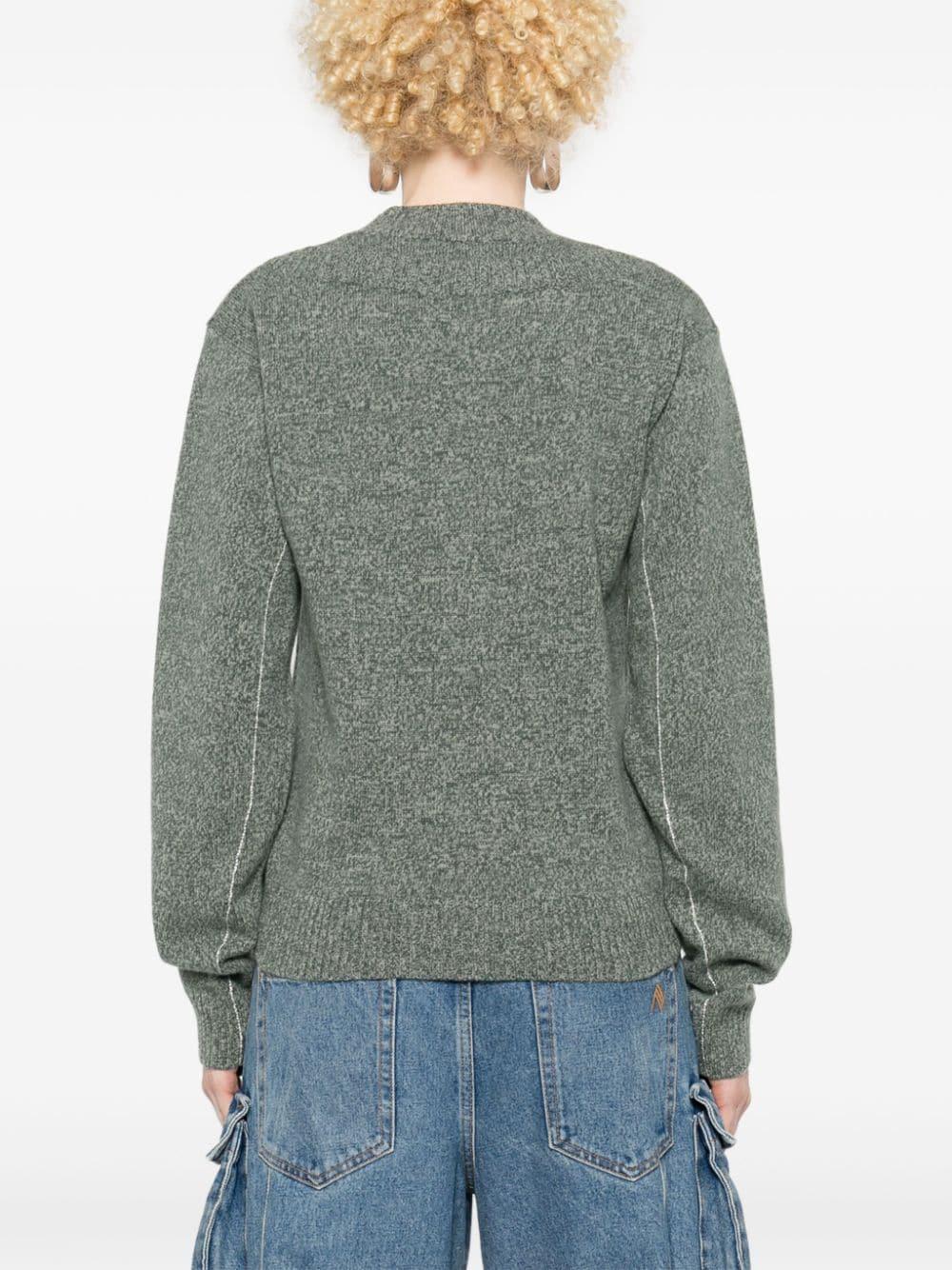 Maglione a strati in verde di Rabanne - donna 
