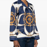 Camicia con stampa grafica in seta multicolore Bally - donna 