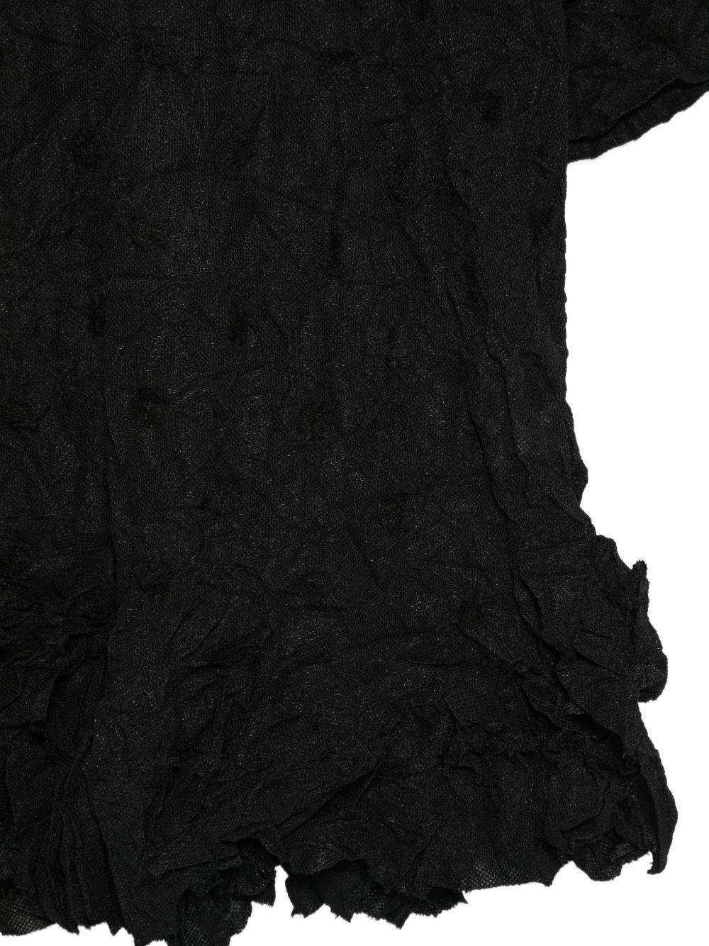 Top a maniche corte con texture in nero Comme des garcons comme des garcons - donna 