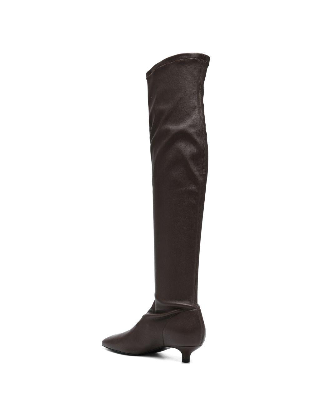 Stivali alti al ginocchio in nappa in nero Toteme - donna 