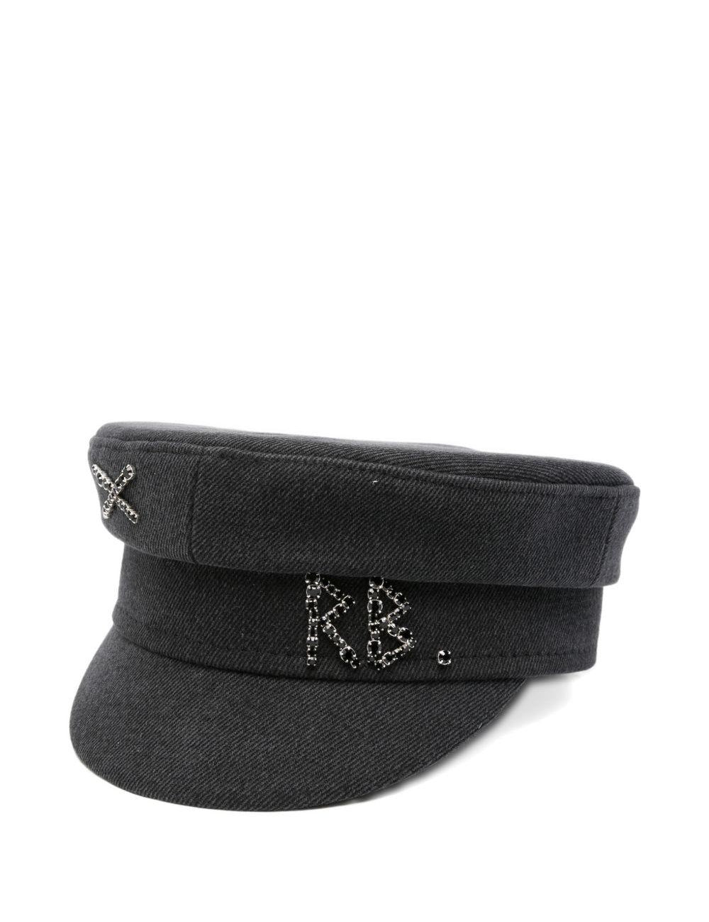Cappello baker boy con catena in nero Ruslan baginskiy - donna 
