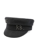 Cappello baker boy con catena in nero Ruslan baginskiy - donna 