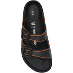 Ciabatte in pelle Arizona con fibbia in nero Birkenstock 1774 - uomo 