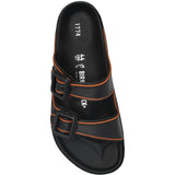 Ciabatte in pelle Arizona con fibbia in nero Birkenstock 1774 - uomo 