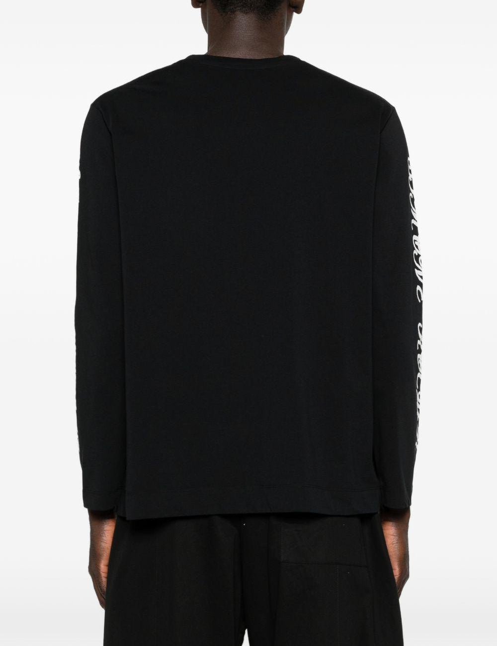 T-shirt a manica lunga stampata in nero Simone rocha - uomo 