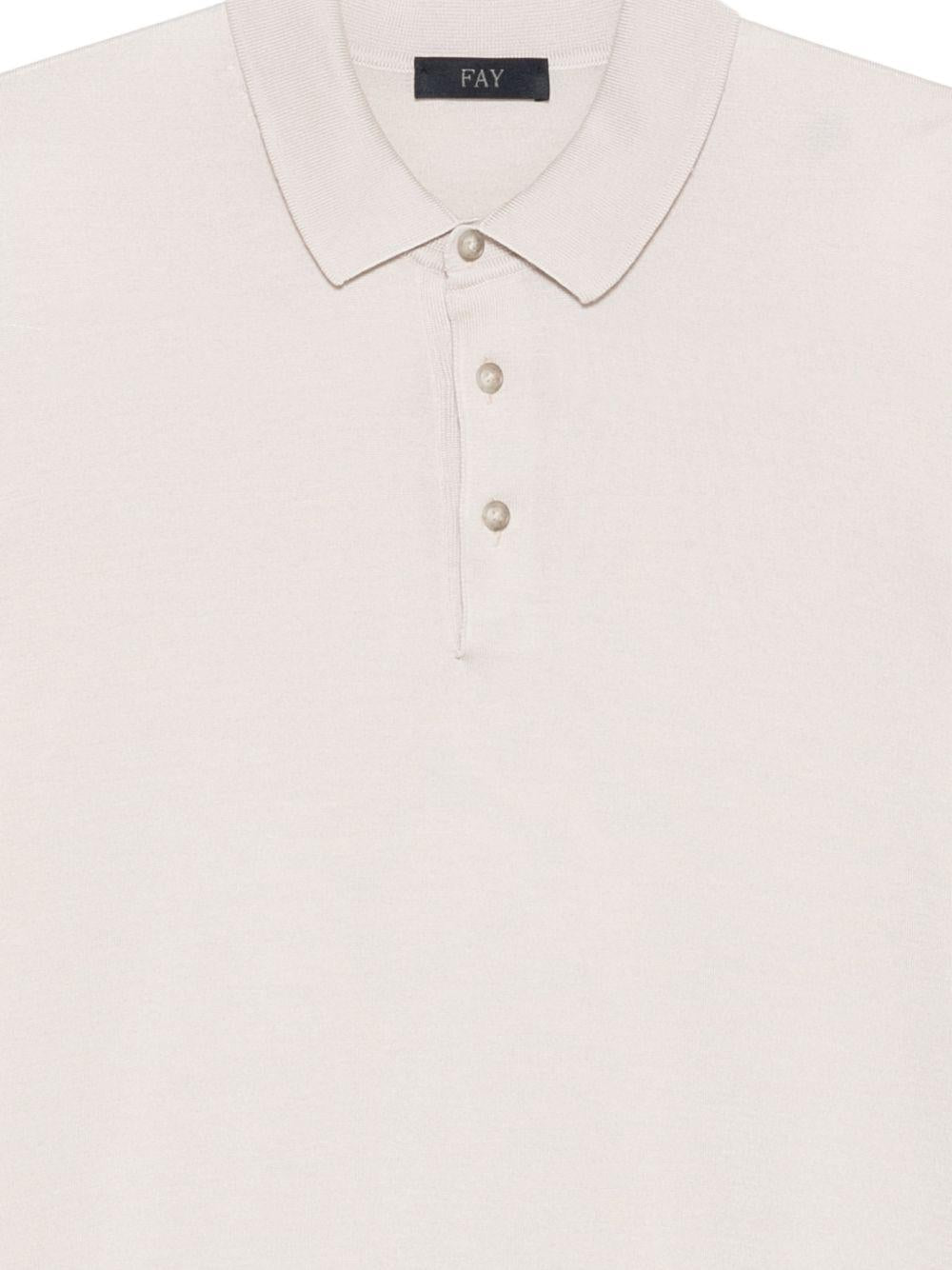 Polo con bottoni in bianco Fay - uomo 